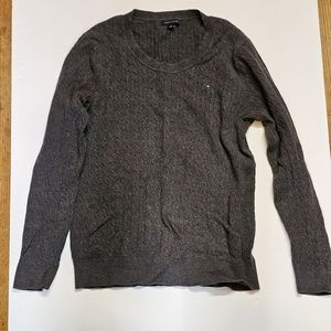 Tommy Hilfiger gray ribbed knit  sweater womens size XL